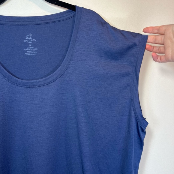 WoolX Women’s Gabi Tunic Top Shirt Blue All Season Merino Wool Lightweight Sz 1X - Picture 4 of 8